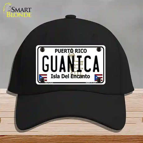 Guanica Puerto Rico Novelty License Plate Hat Cotton / Black