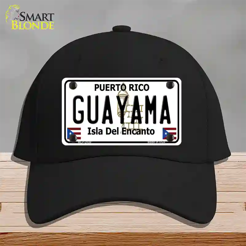 Guayama Puerto Rico Novelty License Plate Hat Cotton / Black