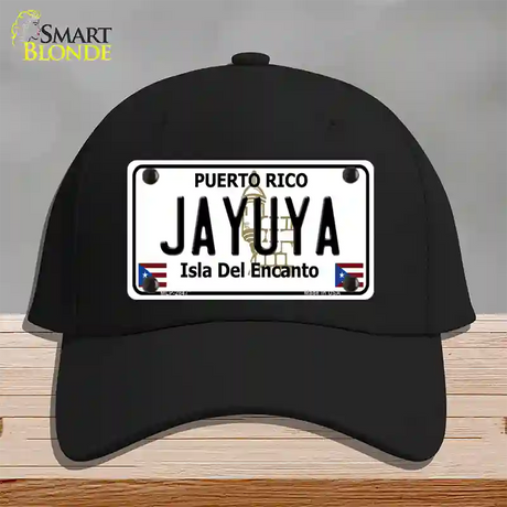 Jayuya Puerto Rico Novelty License Plate Hat Cotton / Black