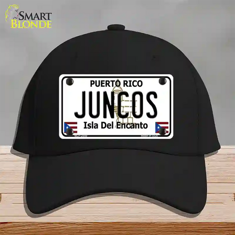 Juncos Puerto Rico Novelty License Plate Hat Cotton / Black