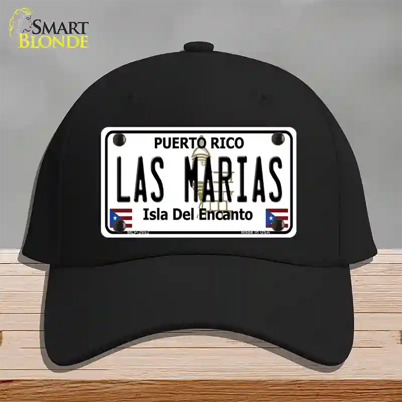 Las Marias Puerto Rico Novelty License Plate Hat Cotton / Black