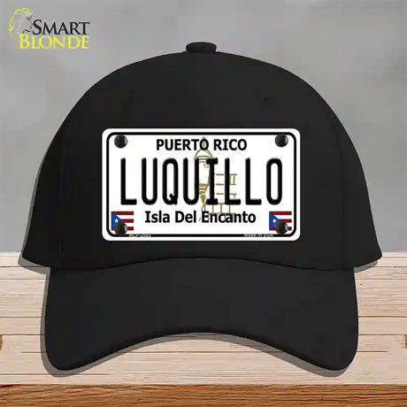 Luquillo Puerto Rico Novelt Novelty License Plate Hat Cotton / Black