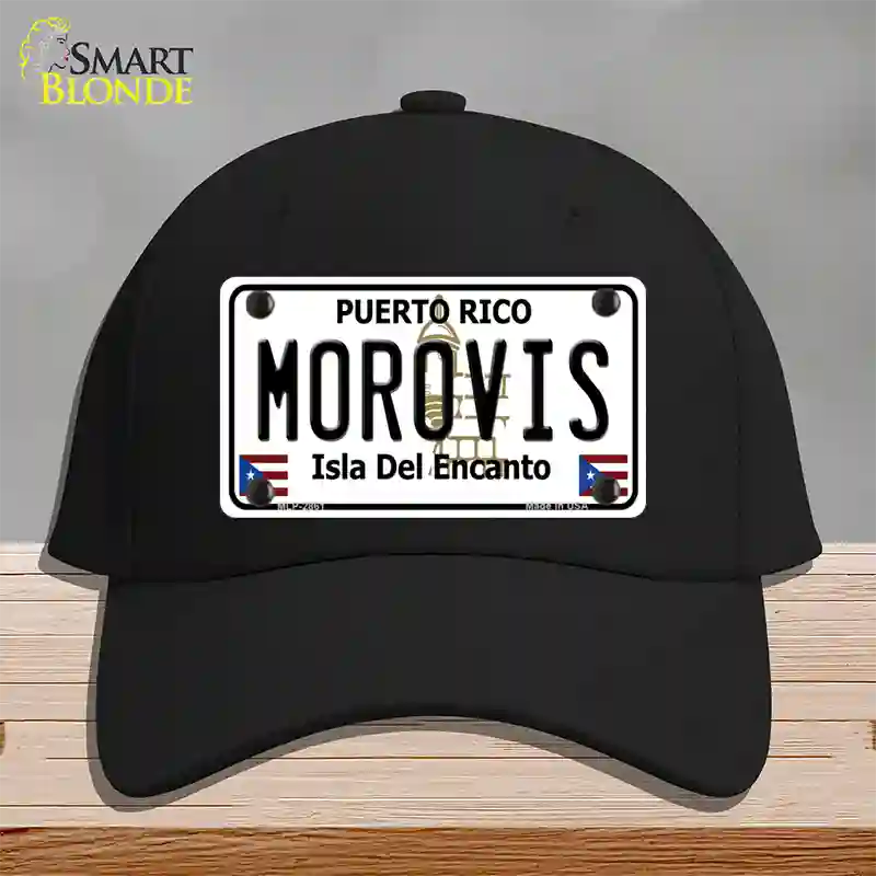 Morovis Puerto Rico Novelty License Plate Hat Cotton / Black