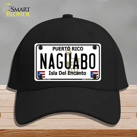 Naguabo Puerto Rico Novelty License Plate Hat Cotton / Black