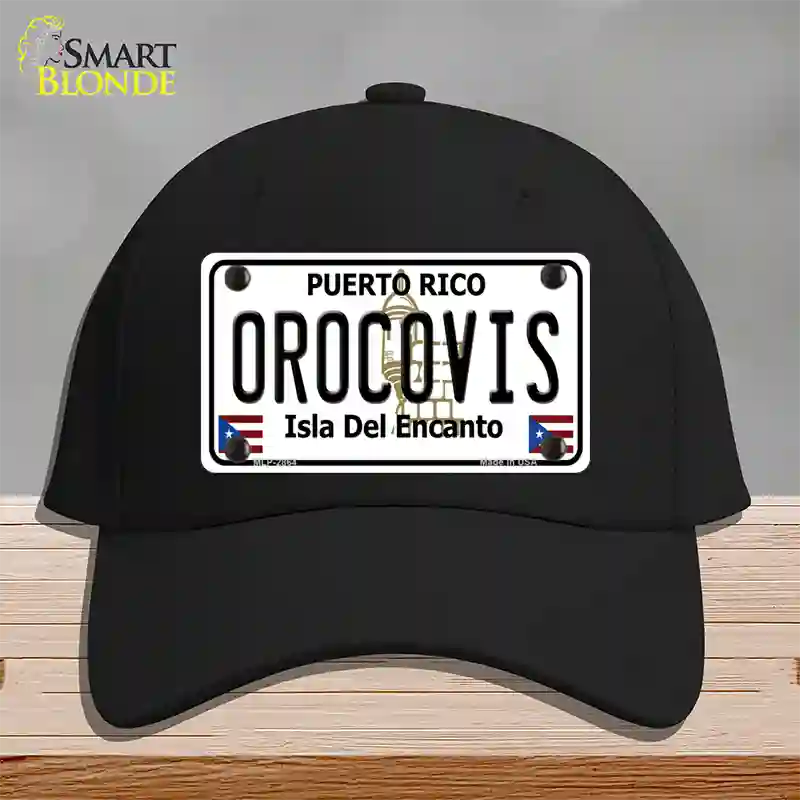 Orocovis Puerto Rico Novelty License Plate Hat Cotton / Black