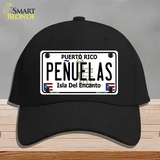 Penuelas Puerto Rico Novelty License Plate Hat Cotton / Black