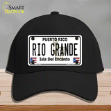 Rio Grande Puerto Rico Novelty License Plate Hat Cotton / Black