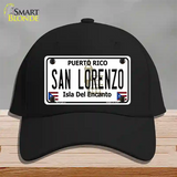 San Lorenzo Puerto Rico Novelty License Plate Hat Cotton / Black