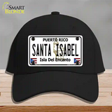 Santa Isabel Puerto Rico Novelty License Plate Hat Cotton / Black