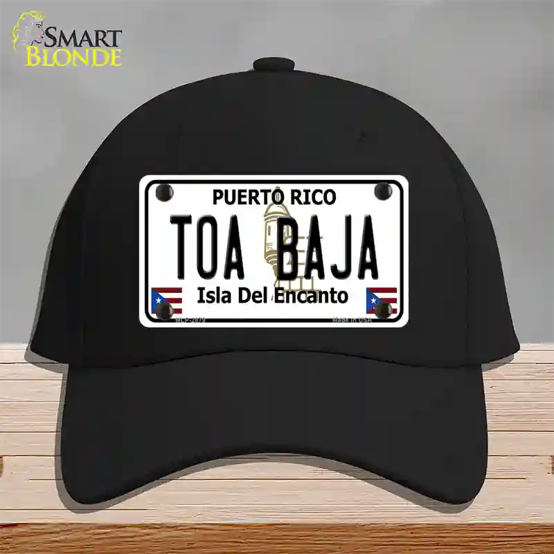 Toa Baja Puerto Rico Novelty License Plate Hat Cotton / Black