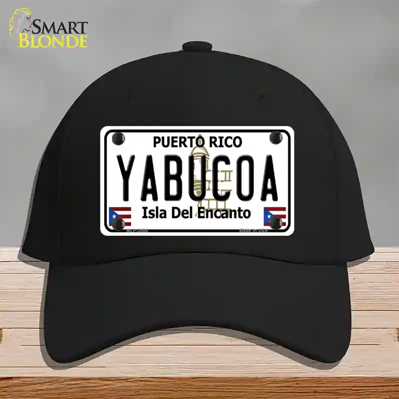 Yabucoa Puerto Rico Novelty License Plate Hat Cotton / Black