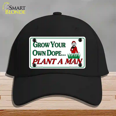 Grow Dope Novelty License Plate Hat Cotton / Black