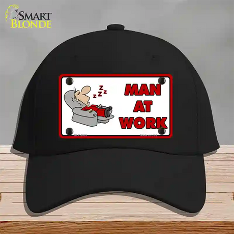 Man At Work Novelty License Plate Hat Cotton / Black