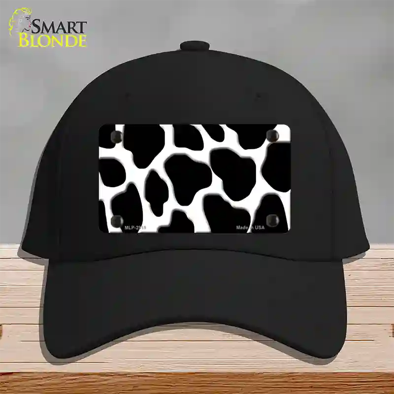 Black White Giraffe Novelty License Plate Hat Cotton / Black