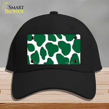 Green White Giraffe Novelty License Plate Hat Cotton / Black