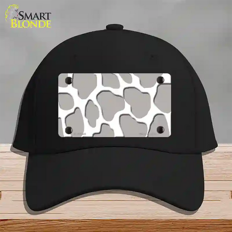 Grey White Giraffe Novelty License Plate Hat Cotton / Black