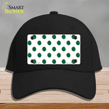 Green White Polka Dot Novelty License Plate Hat Cotton / Black