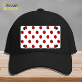 Red White Polka Dot Novelty License Plate Hat Cotton / Black