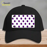 Purple White Polka Dot Novelty License Plate Hat Cotton / Black