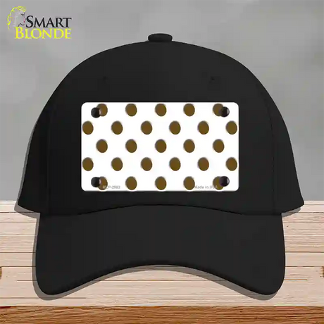 Brown White Polka Dot Novelty License Plate Hat Cotton / Black