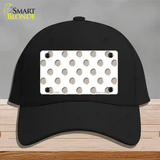 Tan White Polka Dot Novelty License Plate Hat Cotton / Black