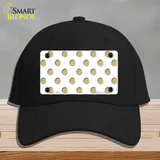 Gold White Polka Dot Novelty License Plate Hat Cotton / Black