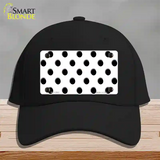 Black White Polka Dot Novelty License Plate Hat Cotton / Black