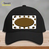 Brown White Polka Dot Brown Center Oval Novelty License Plate Hat Cotton / Black