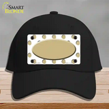 Gold White Polka Dot Gold Center Oval Novelty License Plate Hat Cotton / Black