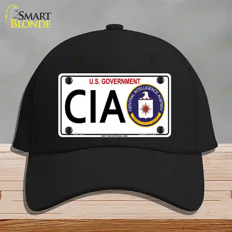 CIA Novelty License Plate Hat Cotton / Black