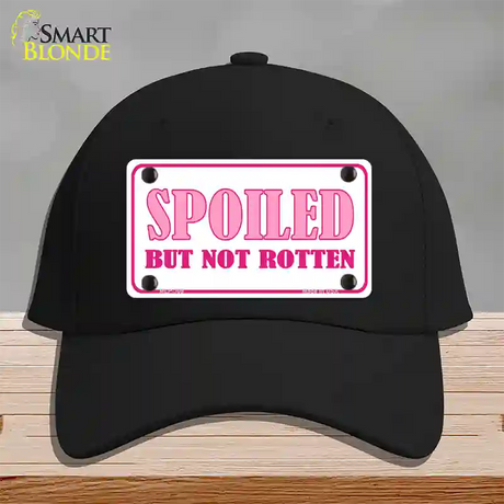 Spoiled But Not Rotten Novelty License Plate Hat Cotton / Black