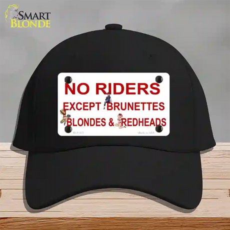 No Riders Except Novelty License Plate Hat Cotton / Black