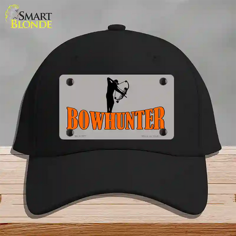 Bow Hunter Novelty License Plate Hat Cotton / Black