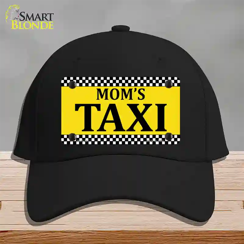 Moms Taxi Novelty License Plate Hat Cotton / Black