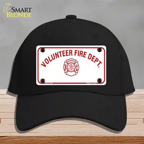 Volunteer Fire Department Novelty License Plate Hat Cotton / Black