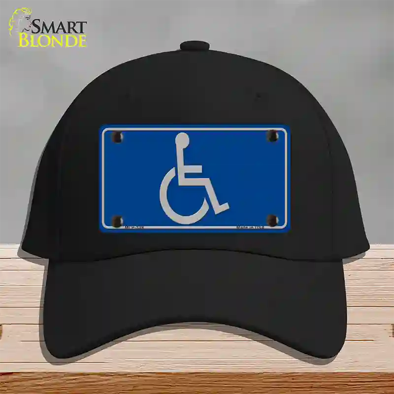 Handicap Logo Novelty License Plate Hat Cotton / Black