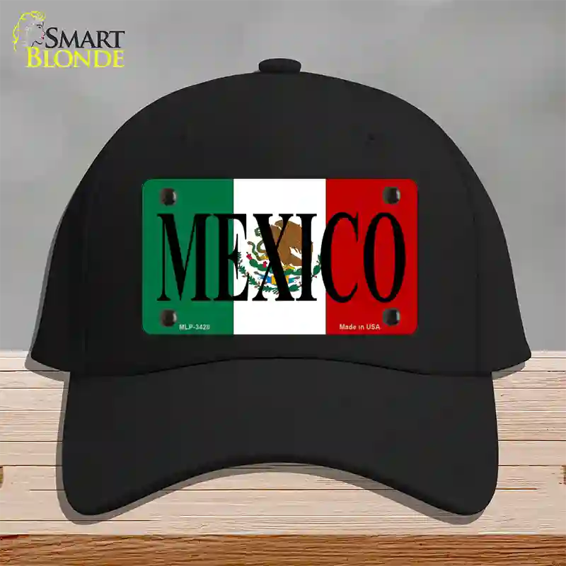 Mexico Novelty License Plate Hat Cotton / Black