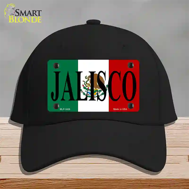 Jalisco Mexico Flag Novelty License Plate Hat Cotton / Black