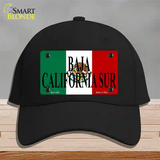 Baja California Sur Mexico Flag Novelty License Plate Hat Cotton / Black