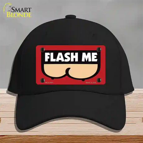 Flash Me Novelty License Plate Hat Cotton / Black