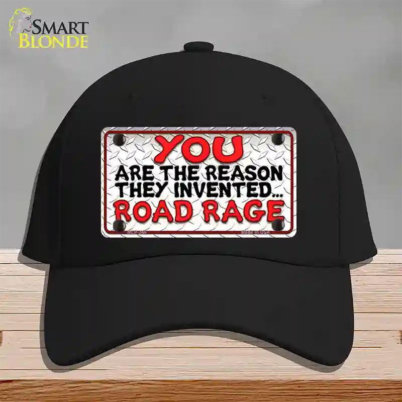 Invented Road Rage Novelty License Plate Hat Cotton / Black