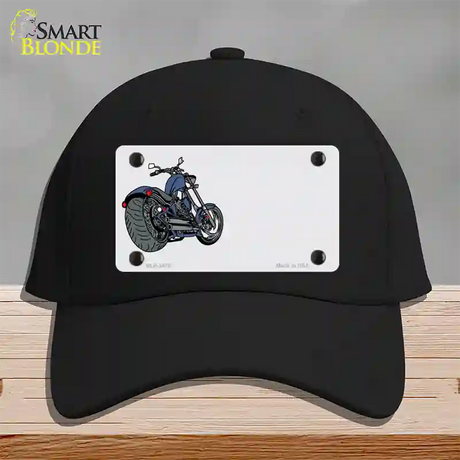 Motorcycle Offset Novelty License Plate Hat Cotton / Black