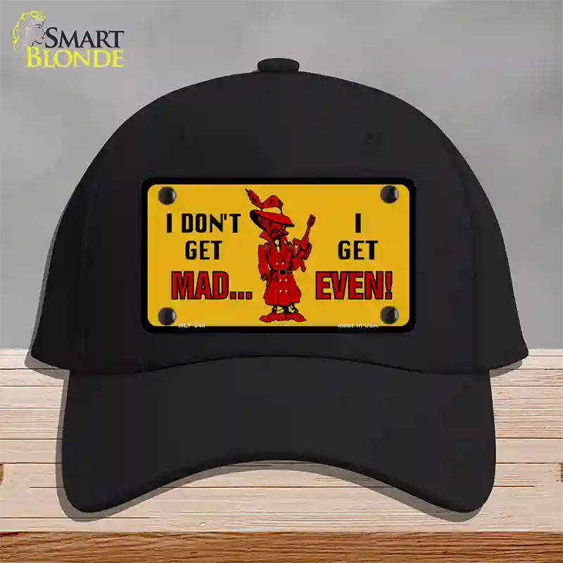 Dont Get Mad Novelty License Plate Hat Cotton / Black