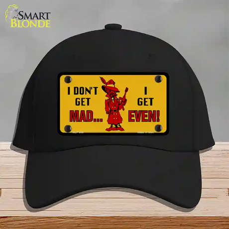 Dont Get Mad Novelty License Plate Hat Cotton / Black