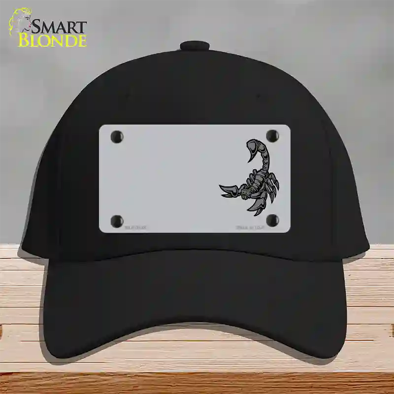 Scorpion Offset Novelty License Plate Hat Cotton / Black