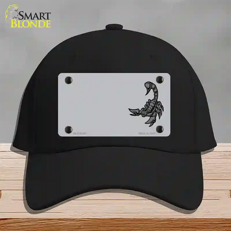 Scorpion Offset Novelty License Plate Hat Cotton / Black