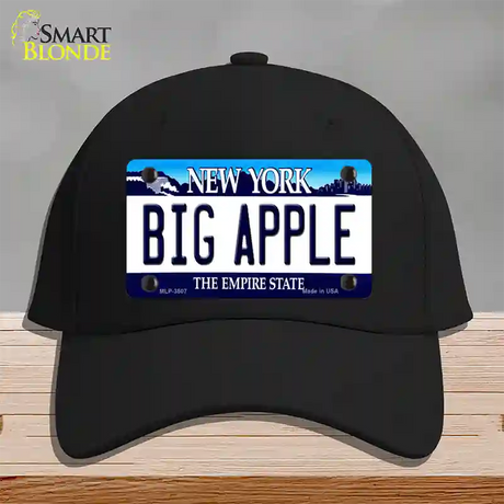 Big Apple New York Novelty License Plate Hat Cotton / Black