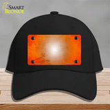 Orange White Fade Scratched Novelty License Plate Hat Cotton / Black