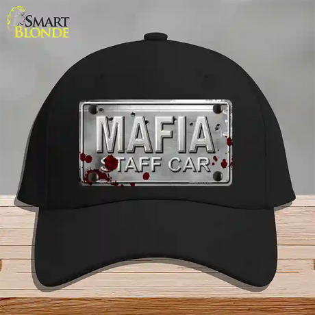 Mafia Staff Car Novelty License Plate Hat Cotton / Black