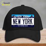 New York State Novelty License Plate Hat Cotton / Black